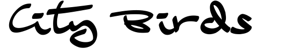 City Birds font preview